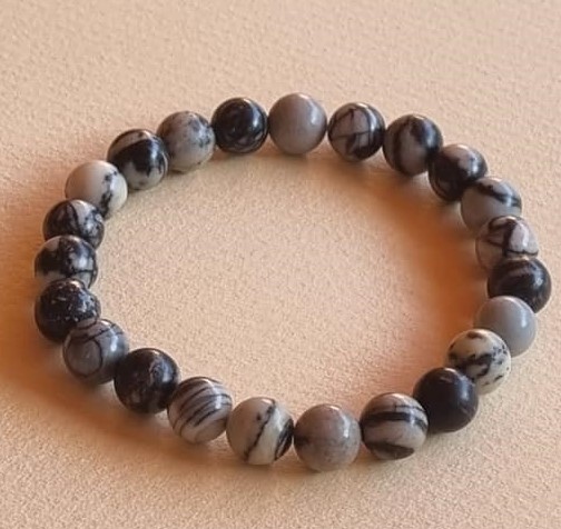 Bracelet Jaspe toile d’araignée – pierre d’entraide et de courage – Image 2