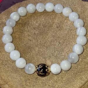 Bracelet Agate crazy lace blanche