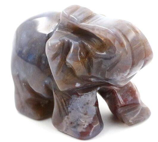L'Éléphant Agate indienne est une pierre captivante, prisée pour sa beauté et ses propriétés apaisantes. Cette agate, souvent ornée de motifs uniques et colorés, est reconnue pour ses vertus de protection et d'équilibre émotionnel.