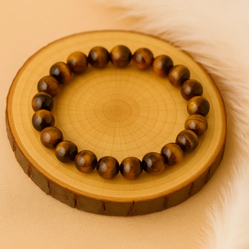 Bracelet Œil de Tigre - Protection en pierres naturelles – bijou artisanal français de protection et confiance en soi