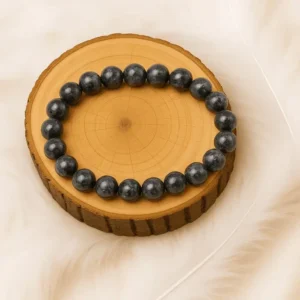 Bracelet larvikite en pierre naturelle, bijou de protection énergétique