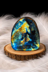 pierres naturelles et minéraux Bloc en labradorite naturelle poli, minéral décoratif unique. Pierre sélectionnée avec soin, photos réelles du produit proposé.