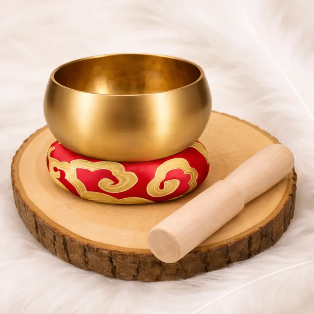 Purification des pierres avec un bol chantant