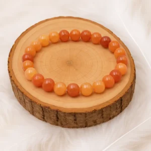 Bracelet aventurine orange naturelle – perles orange lumineuses