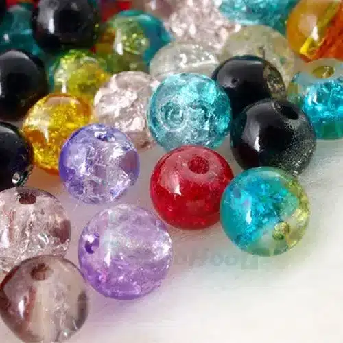 perles en verre coloré imitation pierres naturelles