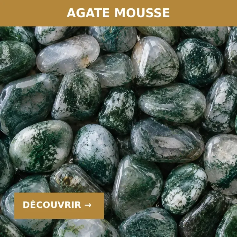Pierres roulées en Agate mousse pour accompagner un nouveau départ