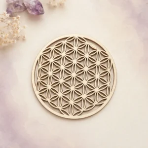Fleur de Vie en bois de 10 cm pour recharger les pierres naturelles