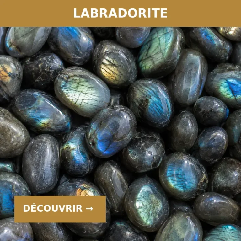 Pierres roulées en Labradorite aux reflets bleus, pierre de transformation